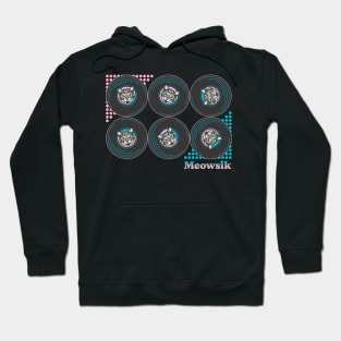 Retro Meowsik-Cat and Music lovers- Hoodie